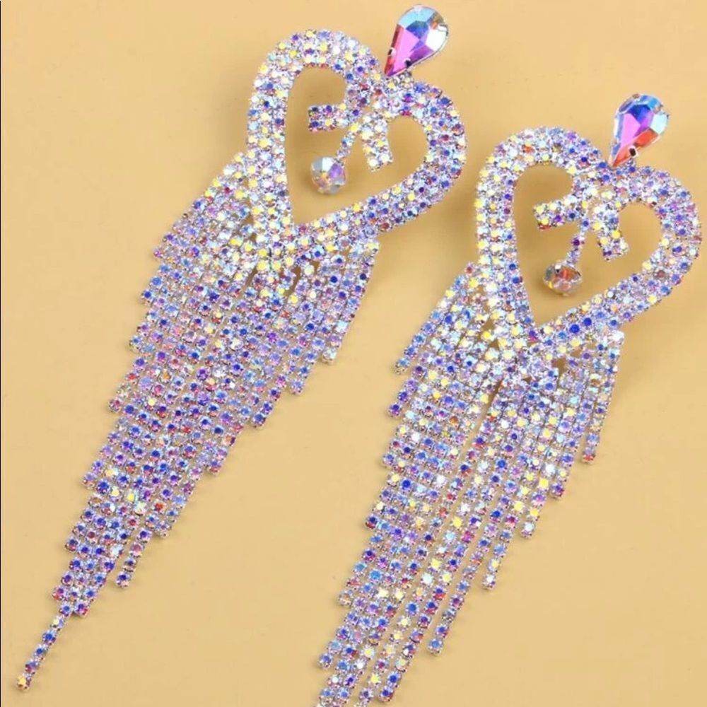 Amazing Rhinestone Statement Earrings - Picture 3 of 5